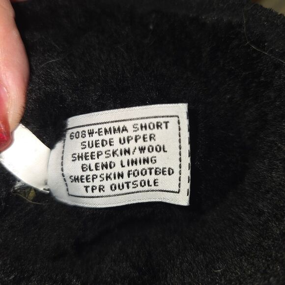 Bearpaw Emma Black Short Sherpa Lined Winter Boots Size 8 - Picture 8 of 9